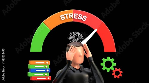 3D Chronic Stress | Alpha Channel