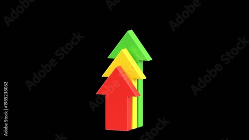 3D Up Arrow | Alpha Channel