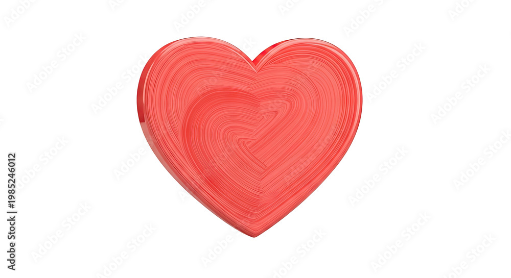 Obraz premium Red Heart with Swirl Texture