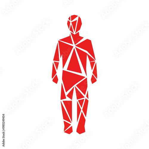 Abstract geometric figure representing human form
