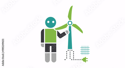 Robot harnessing unique solar wind energy concept