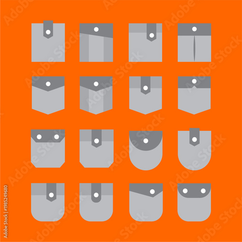 pocket style icon vector design