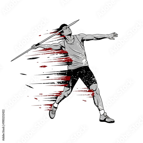 Javelin Thrower Athlete Motion Graphic
