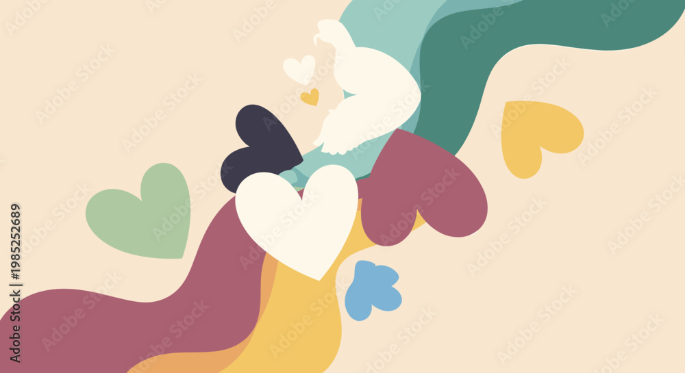 Fototapeta premium A calming and minimalist abstract background, ideal for website headers, presentation slides, or social media graphics. The muted tones evoke a sense 