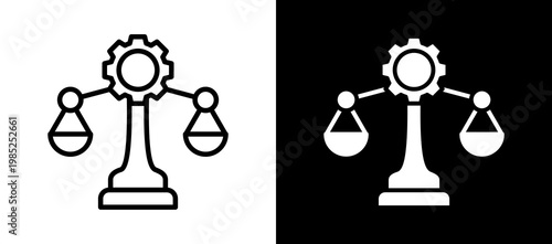 Workplace Ethics Icon Set In Black And White Filled Style Collection