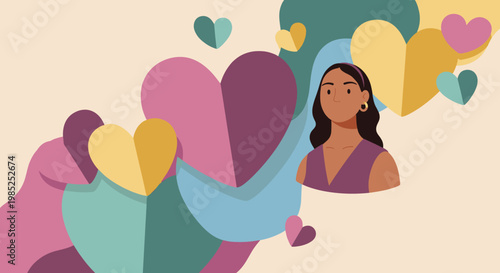 A calming and modern background featuring flowing, overlapping shapes. Ideal for websites, presentations, or social media needing a sophisticated and 