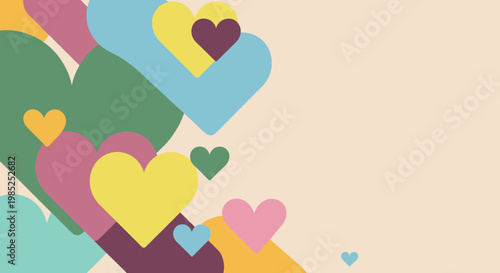 A vibrant, minimalist background featuring overlapping organic shapes. Ideal for digital design, websites, or presentations needing a modern and playf