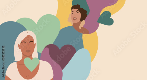 A minimalist portrait evoking calm and serenity. Ideal for branding, wellness campaigns, or illustrating concepts of self-care and identity.