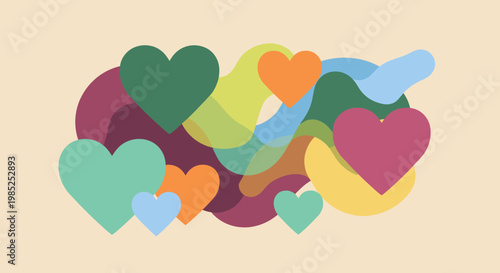 A minimalist background with overlapping teal and beige shapes creates a calming and modern aesthetic. Ideal for websites, presentations, or social me