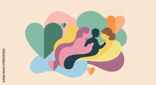 Cuadro en lienzo A serene and minimalist peach-colored background, perfect for use in websites, p