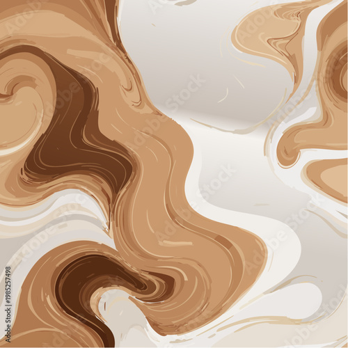 Fluid Organic Swirls Background Seamless Pattern Design Vector Marble Texture Illustration