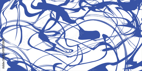 Abstract Blue Scribble Lines On White Background — Energetic Hand-Drawn Doodle Texture For Creative Design.modern.design.Art