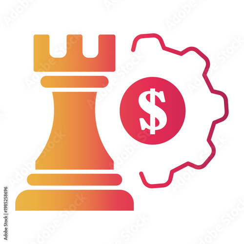 financial strategy Gradient icon