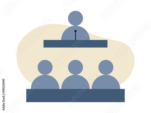 Senate icon. Politics icon. Flat vector icon concept.