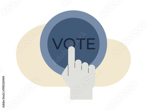 Vote button icon. Politics icon. Flat vector icon concept.