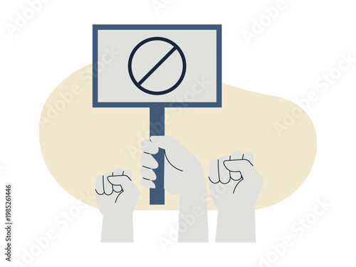 Protest crowd icon. Politics icon. Flat vector icon concept.