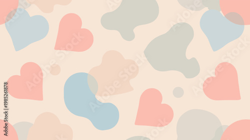 A calming and minimalist image featuring overlapping pastel shapes. Ideal for backgrounds, website design, or conveying a sense of balance and harmony