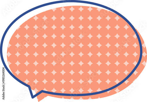 吹き出しレトロポップ_円形6