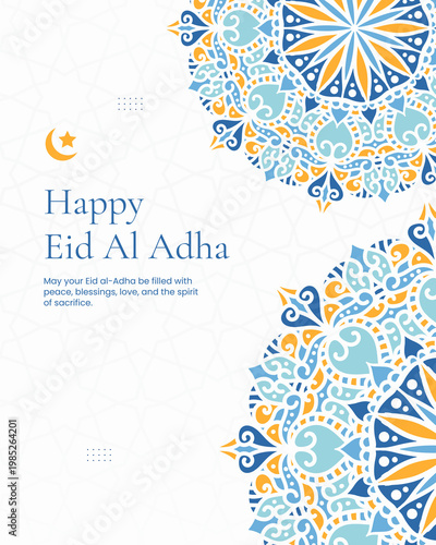 Eid Al adha Mubarak social media poster design 