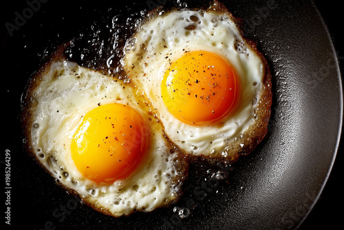 Ovos fritando na frigideira