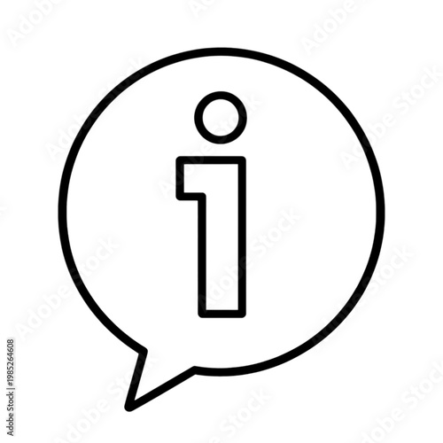 Information Icon in Speech Bubble Outline