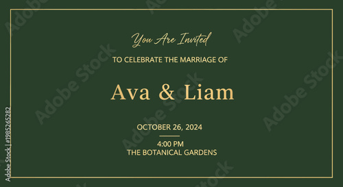 Wedding invitation card with names 5.