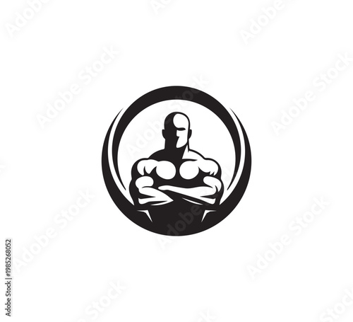Simple Men Power Gym Logo Vector