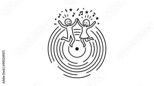 Joyful Dancing Couple Celebrating Music