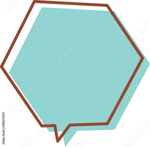 吹き出しレトロポップ_多角形3