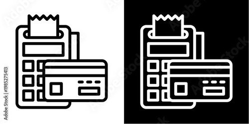 Credit Card Stack Icon Set White Style Collection