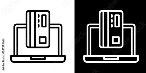 Multiple Credit Cards Icon Set White Style Collection