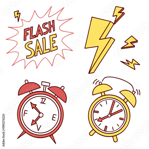 Flash sale and alarm clock bargain shopping