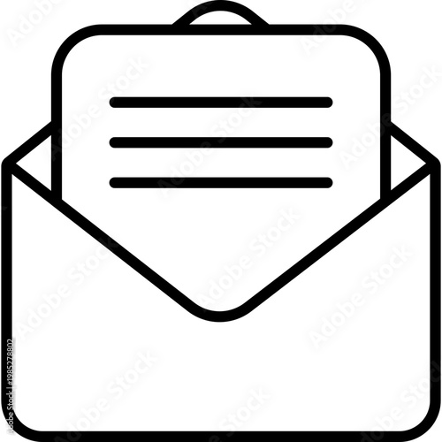 Open Mail Document Icon