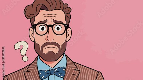 Portrait of a Mature Man with Gray Hair and Beard