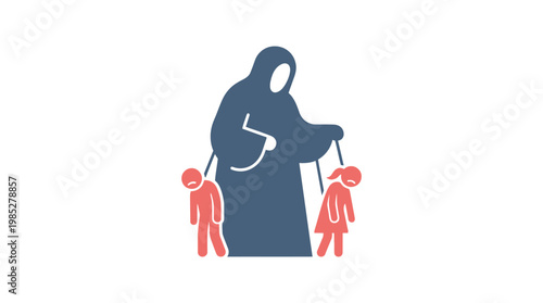 Grim Reaper Manipulating People as Puppets