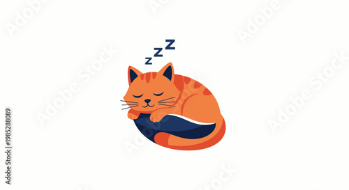 A cute orange cat sleeps peacefully curled up on a pillow indoors.
