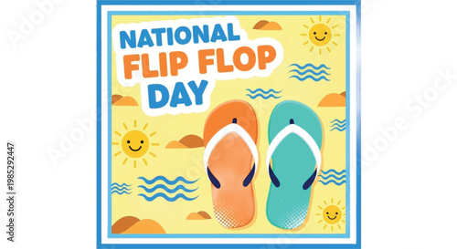 National Flip Flop Day, flip flops, summer, sandals, beach, footwear, holiday