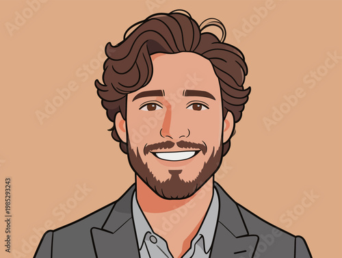 Running Black Panther on Yellow Background Illustration