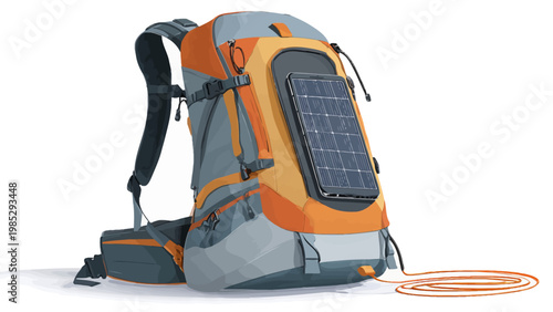 Innovative backpack with integrated solar panel for sustainable outdoor adventures and travel