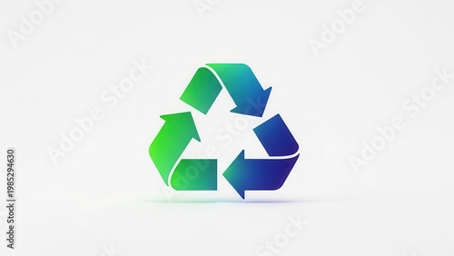 Vibrant gradient recycling symbol representing environmental sustainability and circular economy