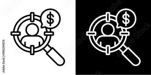 Customer Analysis Icon Set White Style Collection