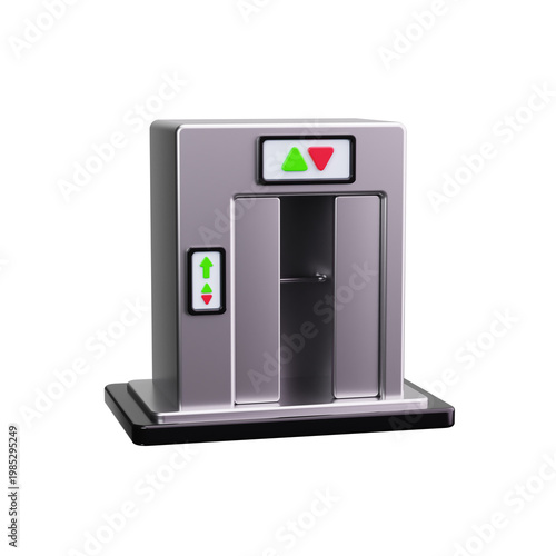 elevator 3d render icons