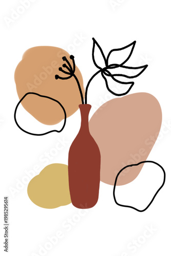 Simple illustration for your room decoration with boho style