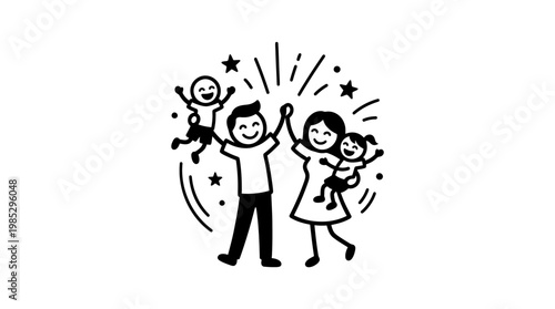 Joyful Family Celebrating Together