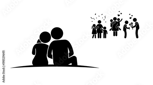Silhouette Scenes of Family and Romance