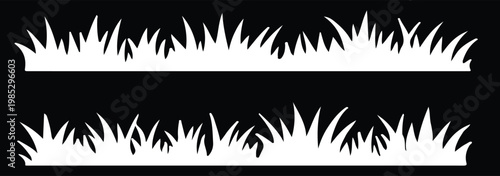 Wild reed silhouette collection, nature wetland plant vector set, marsh grass meadow graphics, riverbank cattail foliage icons, isolated black botanical flora