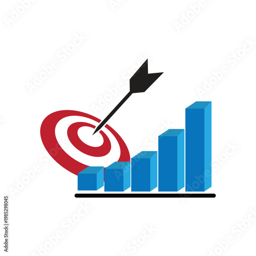 Target Growth Chart Business Icon