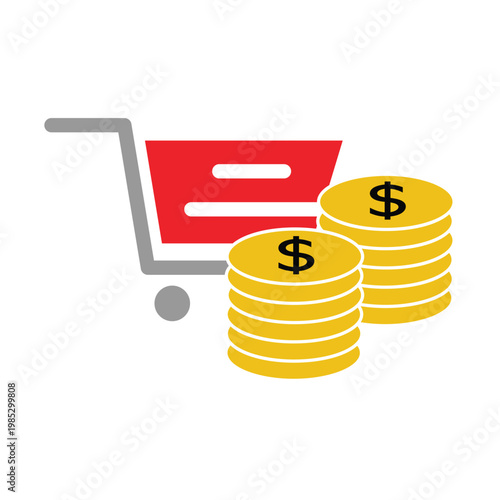 Modern Shopping Money Business Icon