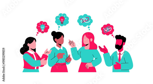 Diverse people communicating effectively.