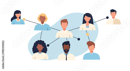 Diverse People Network Connection.